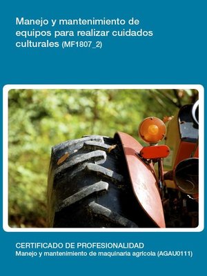 cover image of MF1807_2--Manejo y mantenimiento de equipos para realizar